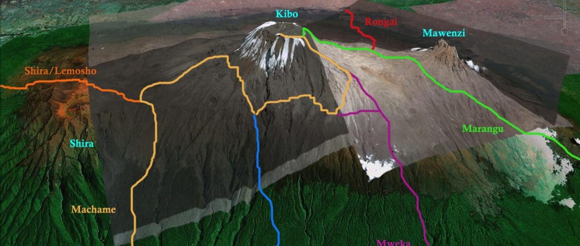 Kilimanjaro Map & Climbing Route Selection